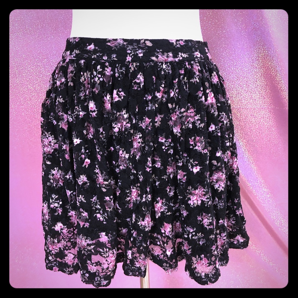 Grunge goddess floral skirt